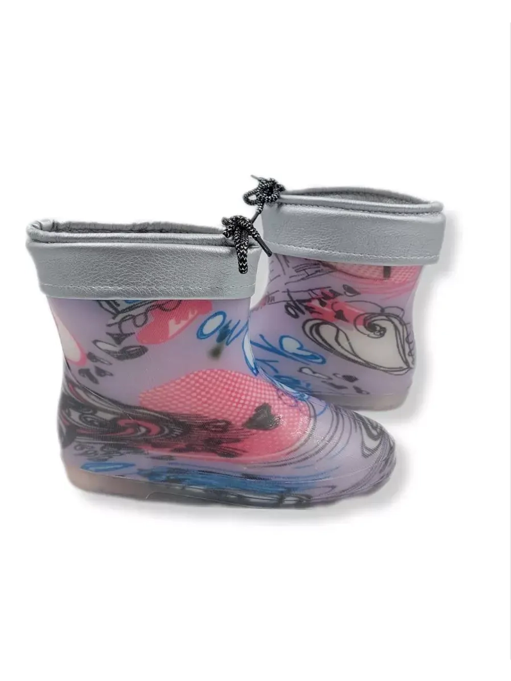 Детские резиновые сапоги с чулком.