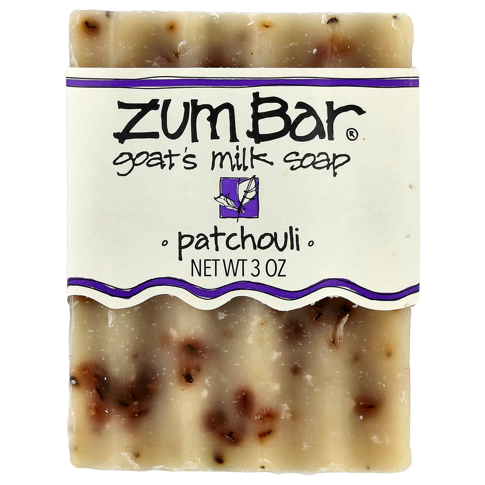 ZUM, Zum Bar®, кусковое мыло с козьим молоком, пачули, 3 унции