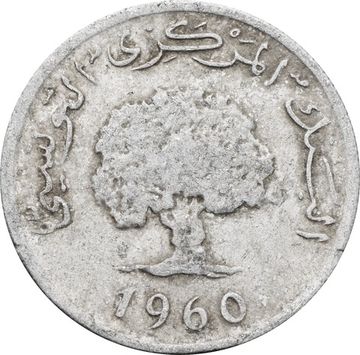 2 миллима 1960 Тунис