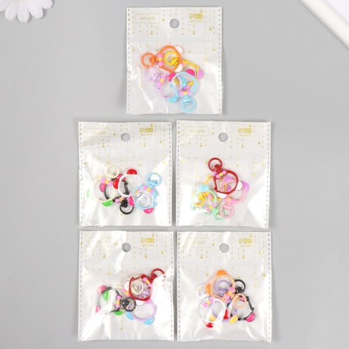 ДЕКОР для творчества Карабин металлический(ая) 3,4*2,3 см Медвежонок с бантиком (10227553)