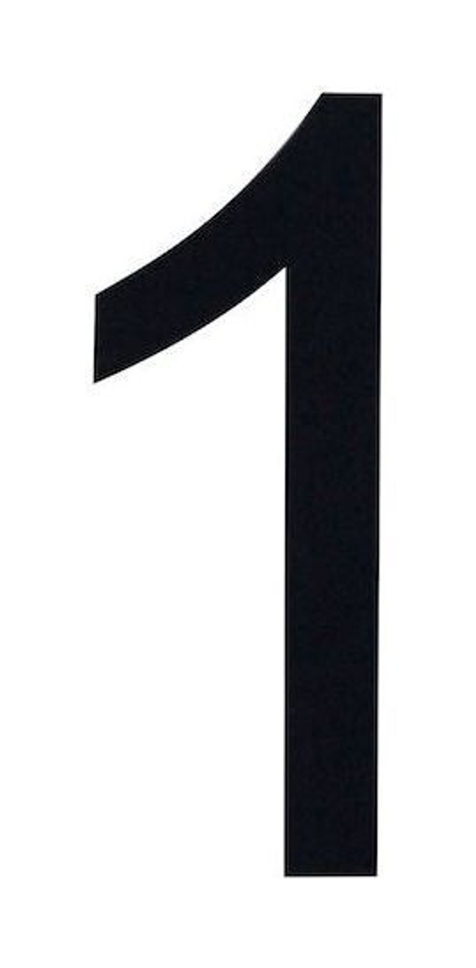 Знак номера 1, черный