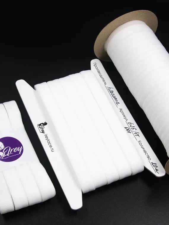 001 626/15 ОПТ Бейка окантовочная  Lauma Fabrics, 15 мм, белый 001