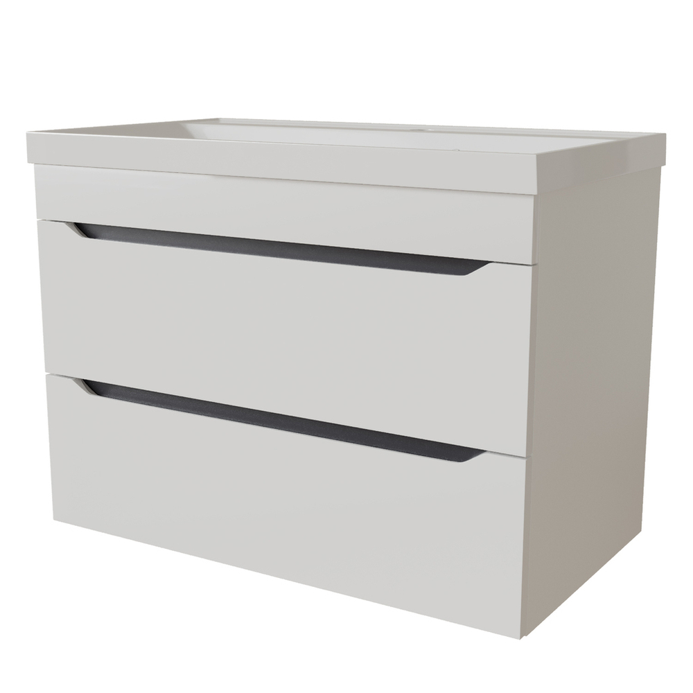 Тумба д/ванной "Лайн-80" подвесная  под раковину Фостер 80 (Kirovit)/Fest-80 (Sanita Lux) (ПВХ)