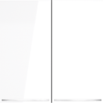 Проходной переключатель встраиваемый VOLTUM S70 двухклавишный с подсветкой 10А, (белый глянцевый)