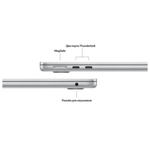 Apple MacBook Air 15 (M3, 8C CPU/10C GPU, 2024), 16 ГБ, 512 ГБ SSD, Silver, (серебристый) MXD23