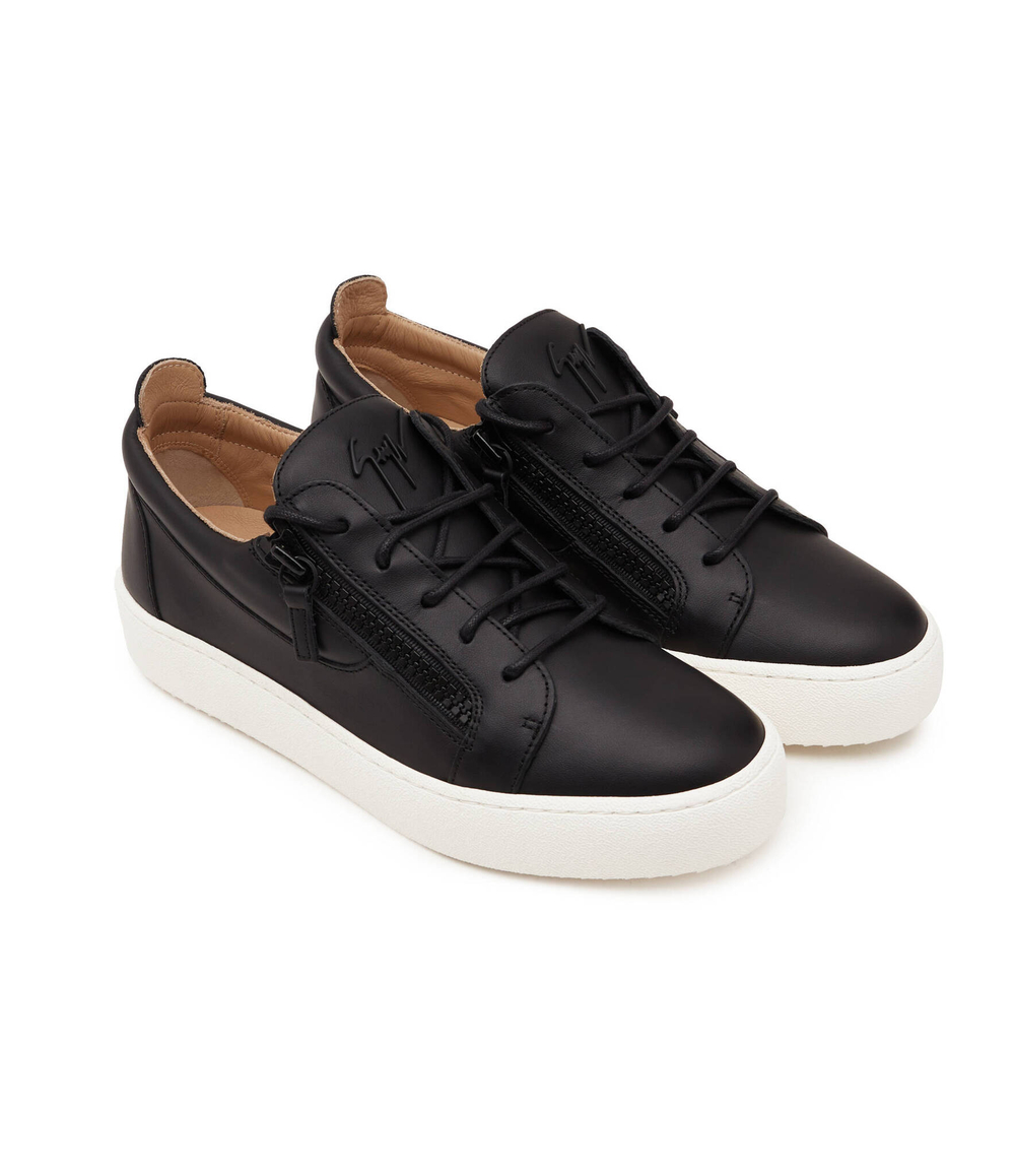 Кожаные кроссовки logoball Giuseppe Zanotti - черный(RM40011)