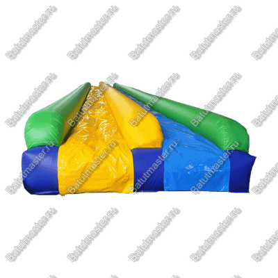 Водная горка с надувным дном, герметичная ТУРБО "Цветная", 30*4*1 м.