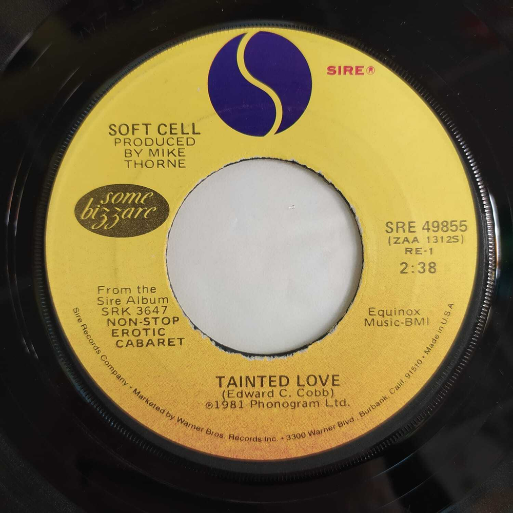 Soft Cell - Tainted Love (США 1981г.) 7", 45 RPM, Single