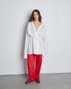 Брюки на резинке из хлопка Макс Мара красный