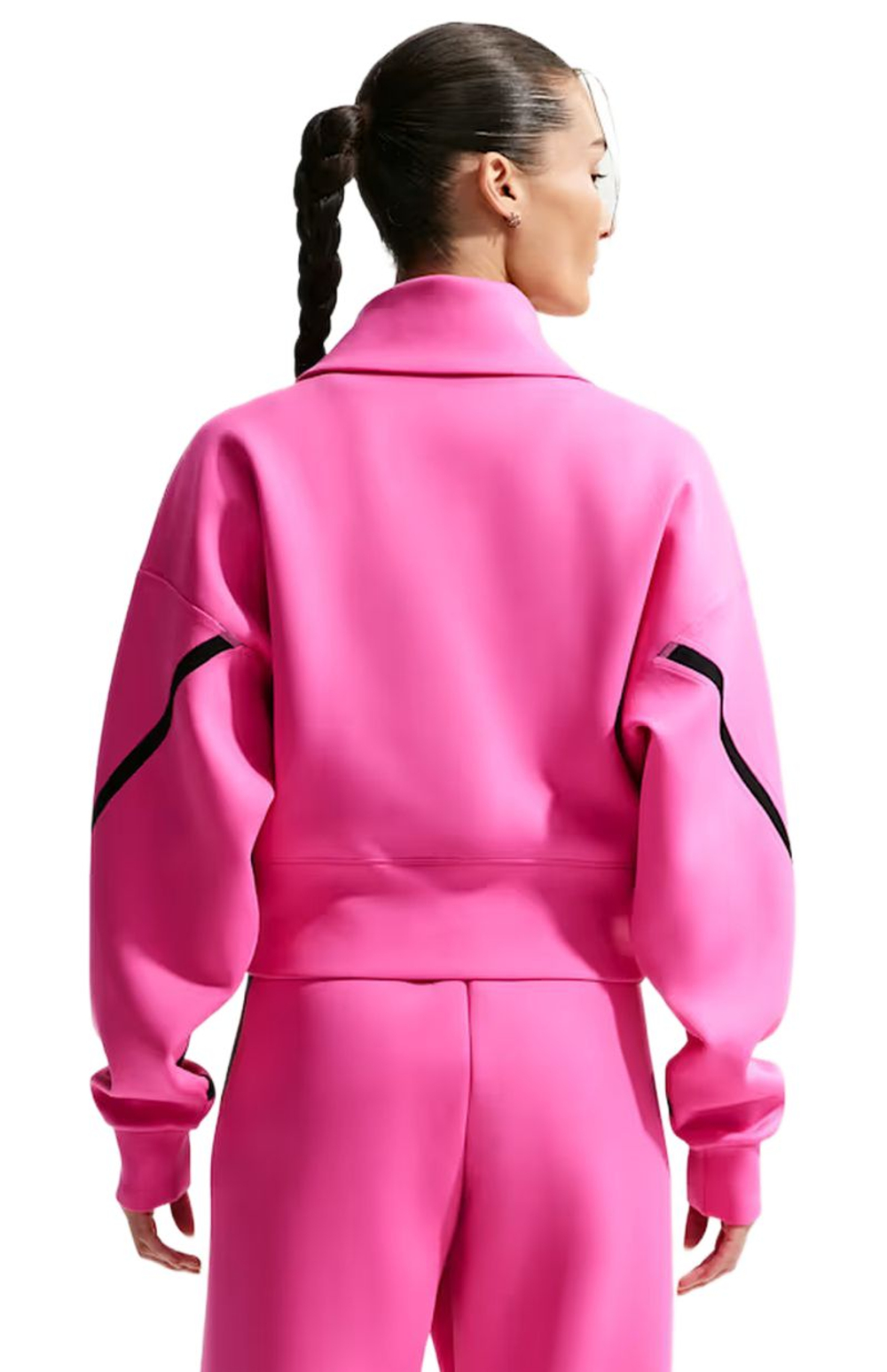 Женская Кофта теннисная Nike Advantage Dri-FIT Full-Zip Tennis - laser fuchsia/black