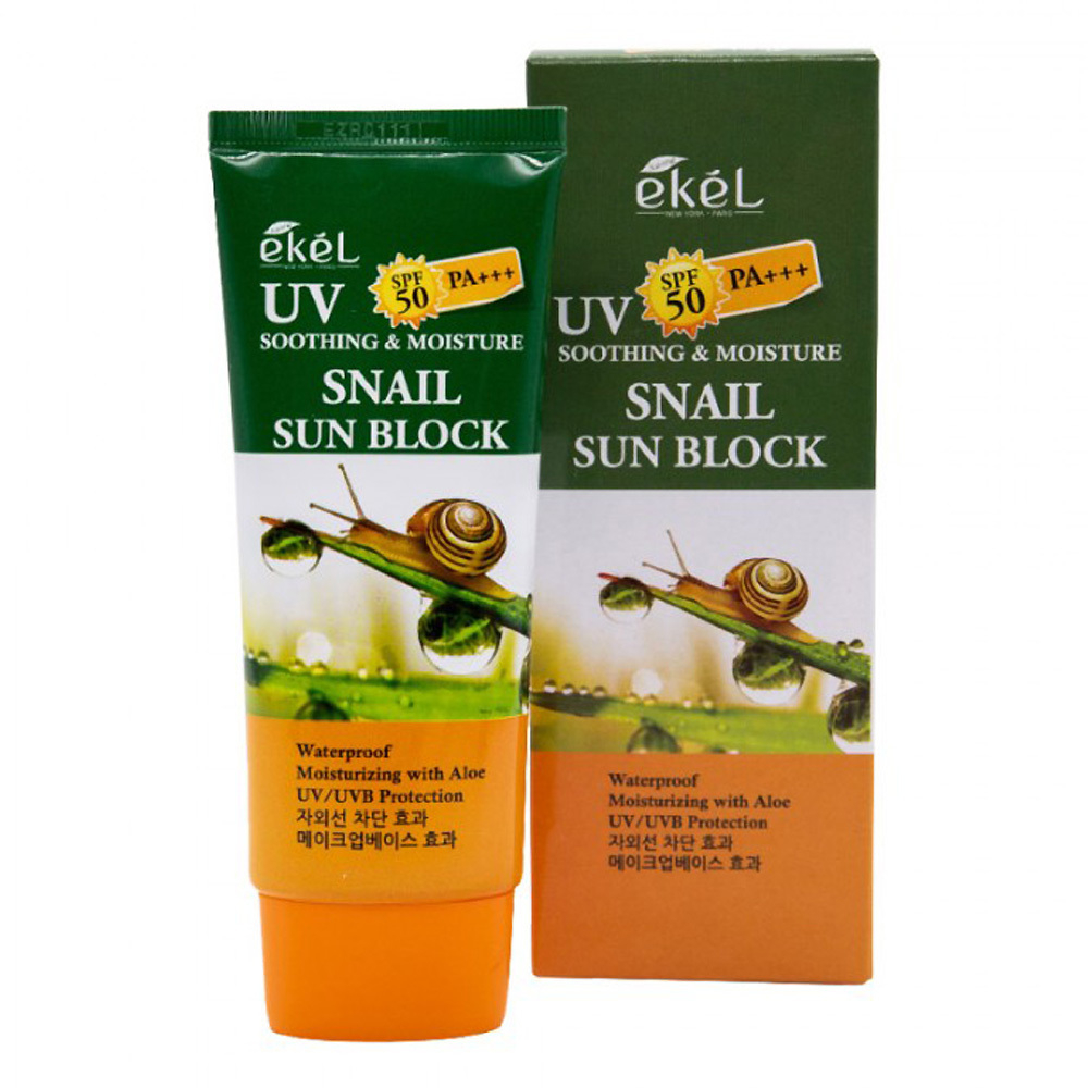 Крем солнцезащитный с улиткой Ekel Snail Sun Block SPF 50 PA+++ 70 мл