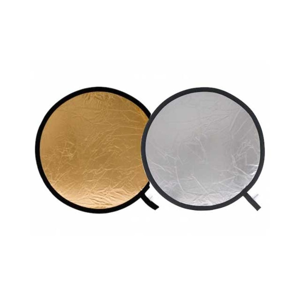 Складной двухцветный отражатель Fotokvant R2-60GS золото/серебро
