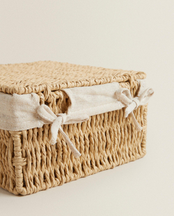 Zara Home Корзина из плетёной бумаги, цвет бежевый, 17 см