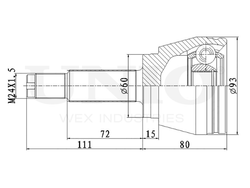 ШРУС внешний UNIO CVJ-20327