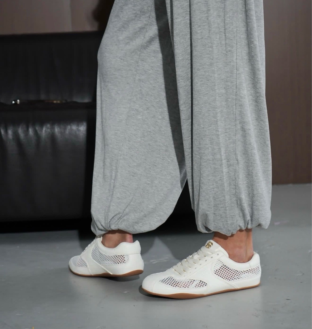 Кеды из натуральной кожи c вставками из сетки FELICE