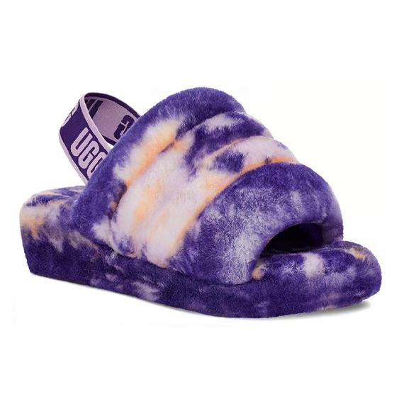Ugg Fluff Yeah Slide Marble 'Purple Red'