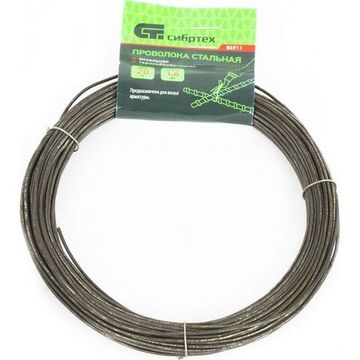 Проволока стальная 20 м, вязальная, термообработанная 1,6 мм  Сибртех 84911