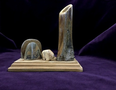 Письменный набор  "Медведь"