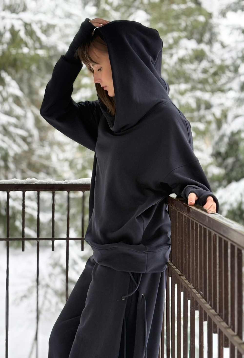 Худи /синий / унисекс / петля