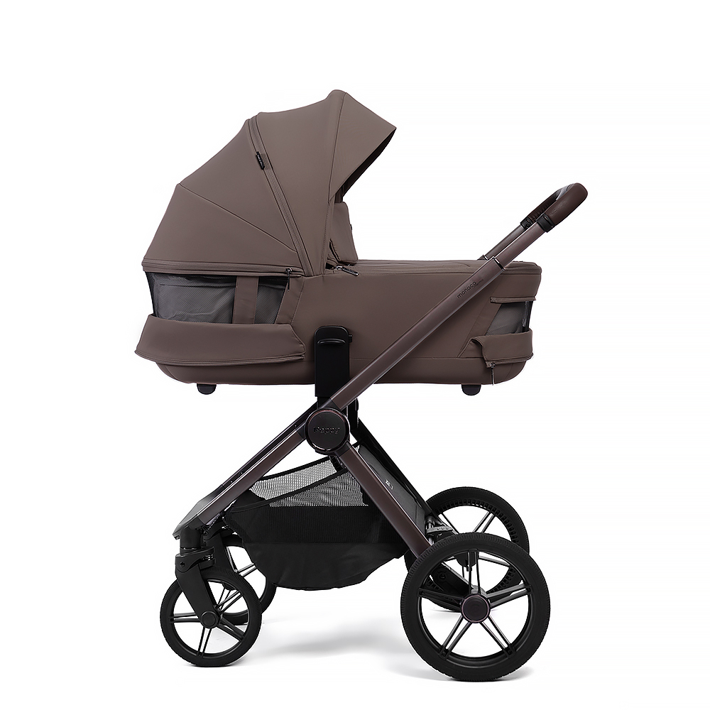 Коляска 2 в 1 Peppy Monaco thermo Mocca (кофе), рама серо-коричневая