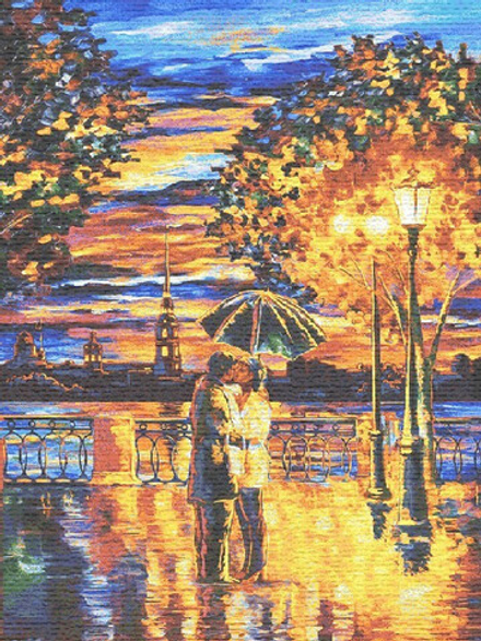 Гобеленовая картина "D. ВЛЮБЛЁННЫЕ" в багетной раме, Россия.