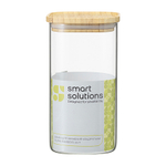 Банка для хранения квадратная glass bamboo, 1,4 л