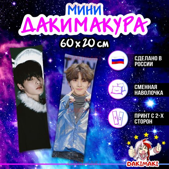 Мини дакимакура Ай.Эн из Стрей Кидс | Stray Kids арт. M1002, 60х20 см