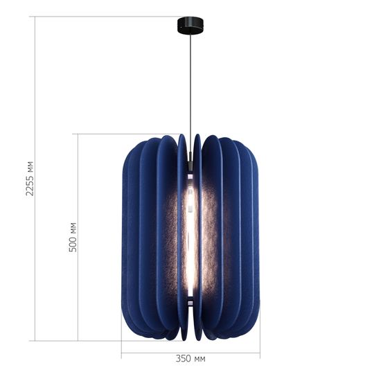SL3004.433.01 Светильник подвесной ST-Luce Черный/Синий E27 1*60W SENTITO