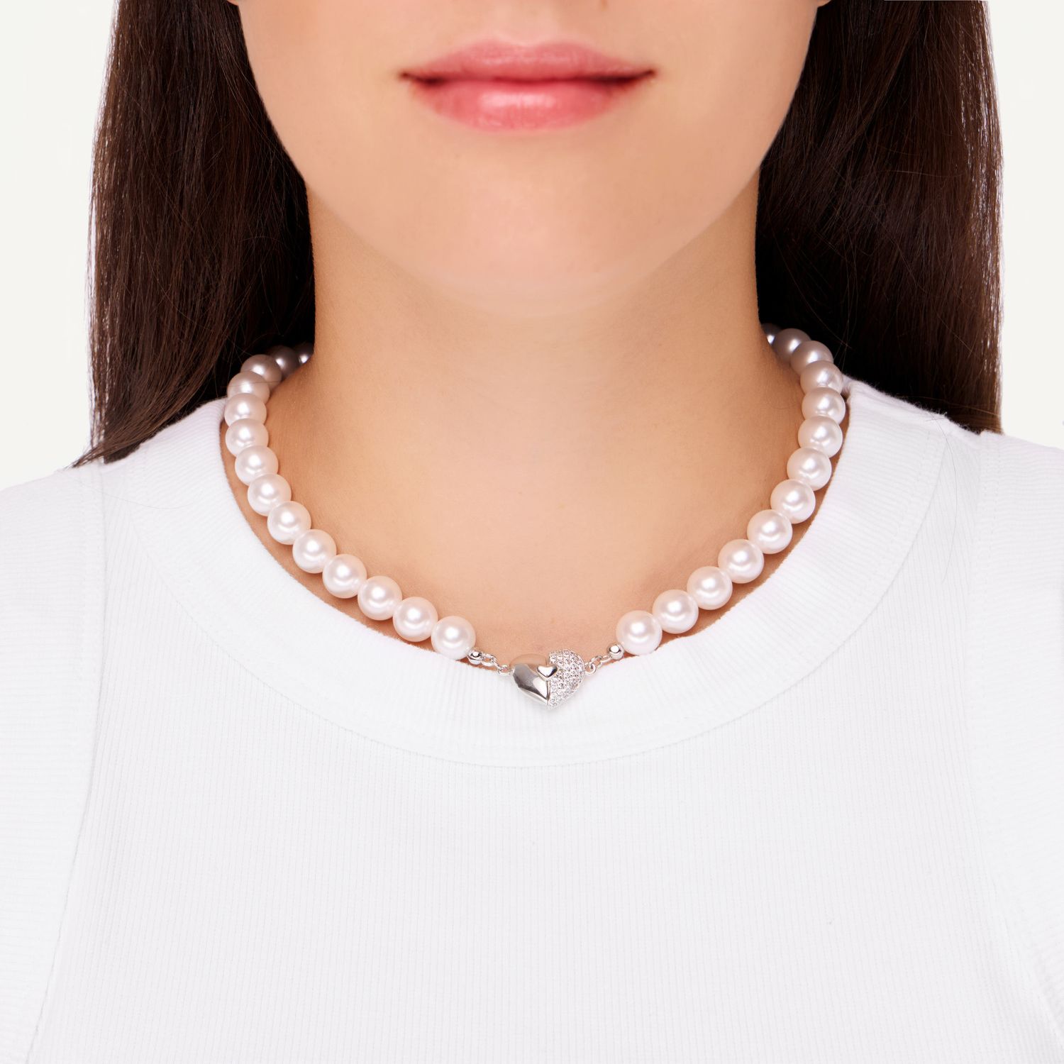 Колье Open Heart Necklace - Silver