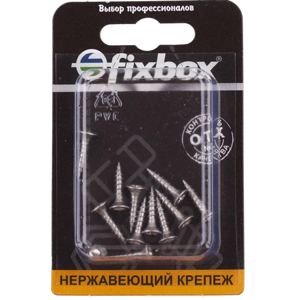 Саморезы универсальные нержавеющие 3,5х16 (12 шт) Fixbox 566050