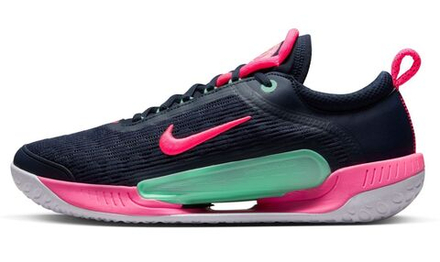 Мужские кроссовки теннисные Nike Zoom Court NXT - obsidian/green glow/white/hyper pink