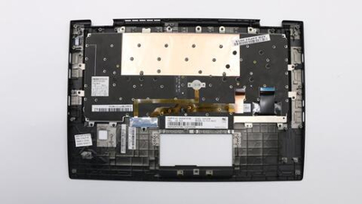 Верхняя панель с клавиатурой (топкейс) для ноутбука Lenovo ThinkPad X1 Carbon 4th Gen FingerPrint, черная, с подсветкой, раскладка - английская (01AV178)