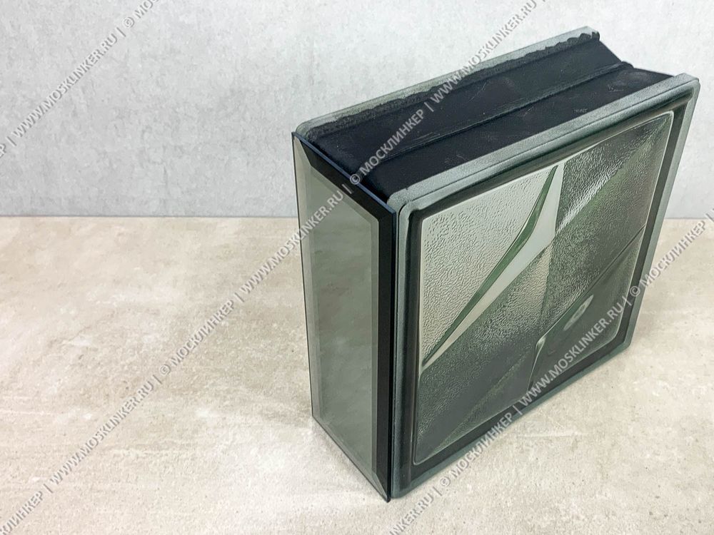 Торцевой элемент для стеклоблока, 187x72x4 - Зеркало титан