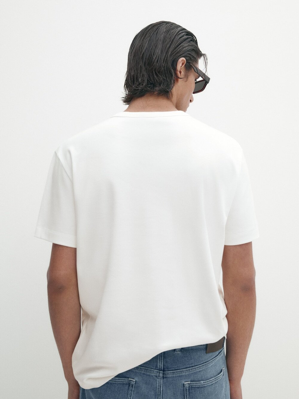 Massimo Dutti Футболка из 100% хлопка, натуральный, кремовый