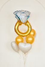 Шар (40"/102 см) Фигура, Кольцо с бриллиантом