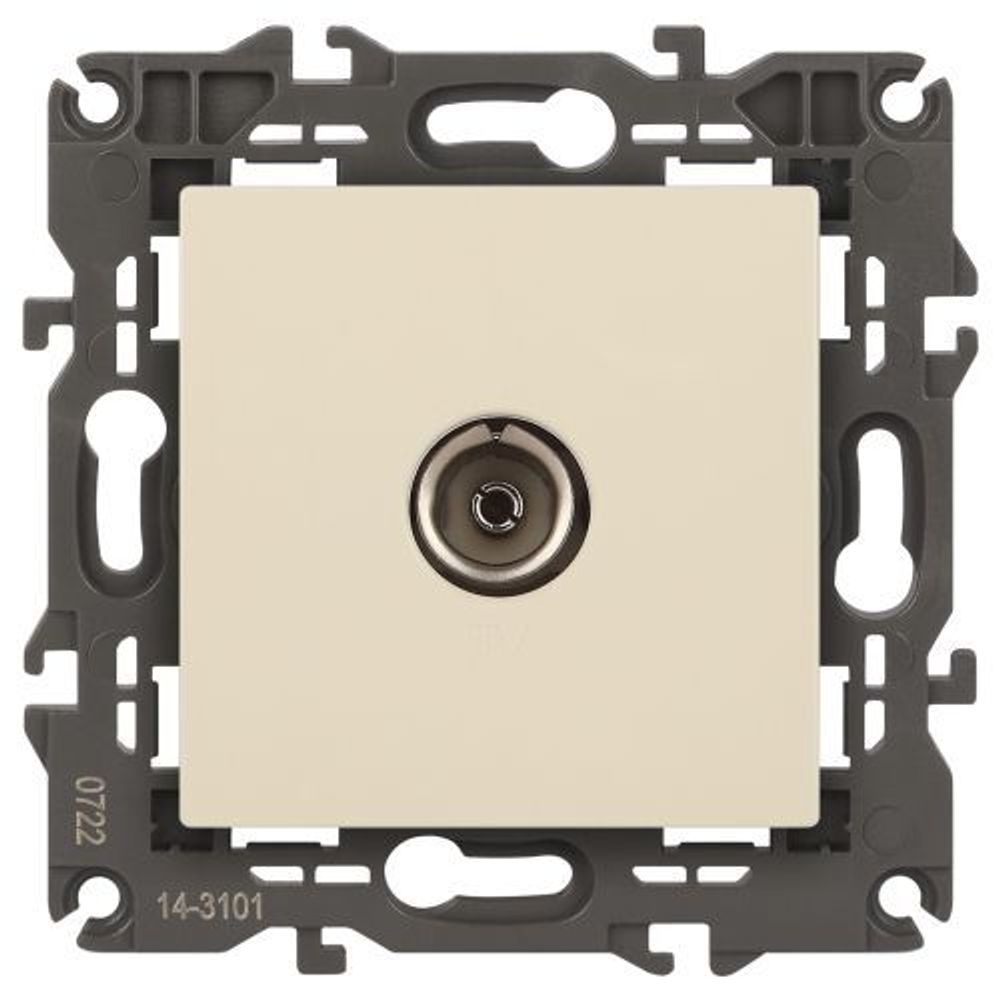 Розетка телевизионная одиночная TV 1мод. Elegance 14-3101-02 IP20 сл. кость Эра Б0034291