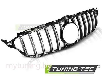 Решетка радиатора для Mercedes C-Class W205 (18-...) черная с хромом в стиле GT-R