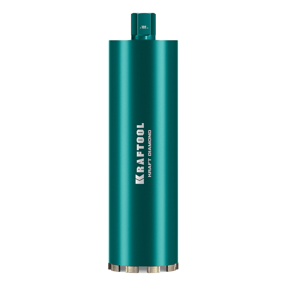 KRAFTOOL DIAMOND 132 мм (450 мм, 1 1/4″, лазерная сварка, сухое сверление с микроударом), алмазная коронка по железобетону (29825-132)