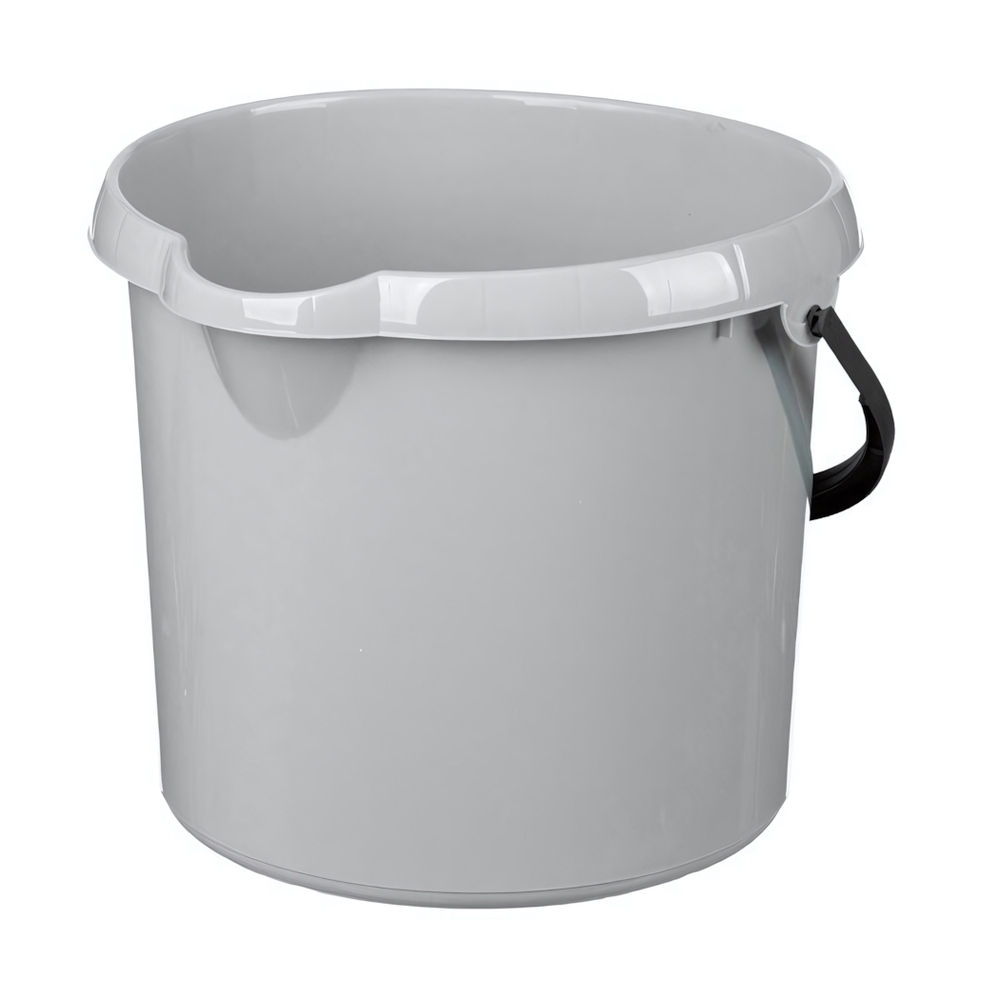 Ведро "Etna" круглое с носиком для слива 9л (серый)