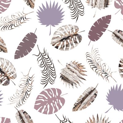 seamless pattern of tropical leaves.