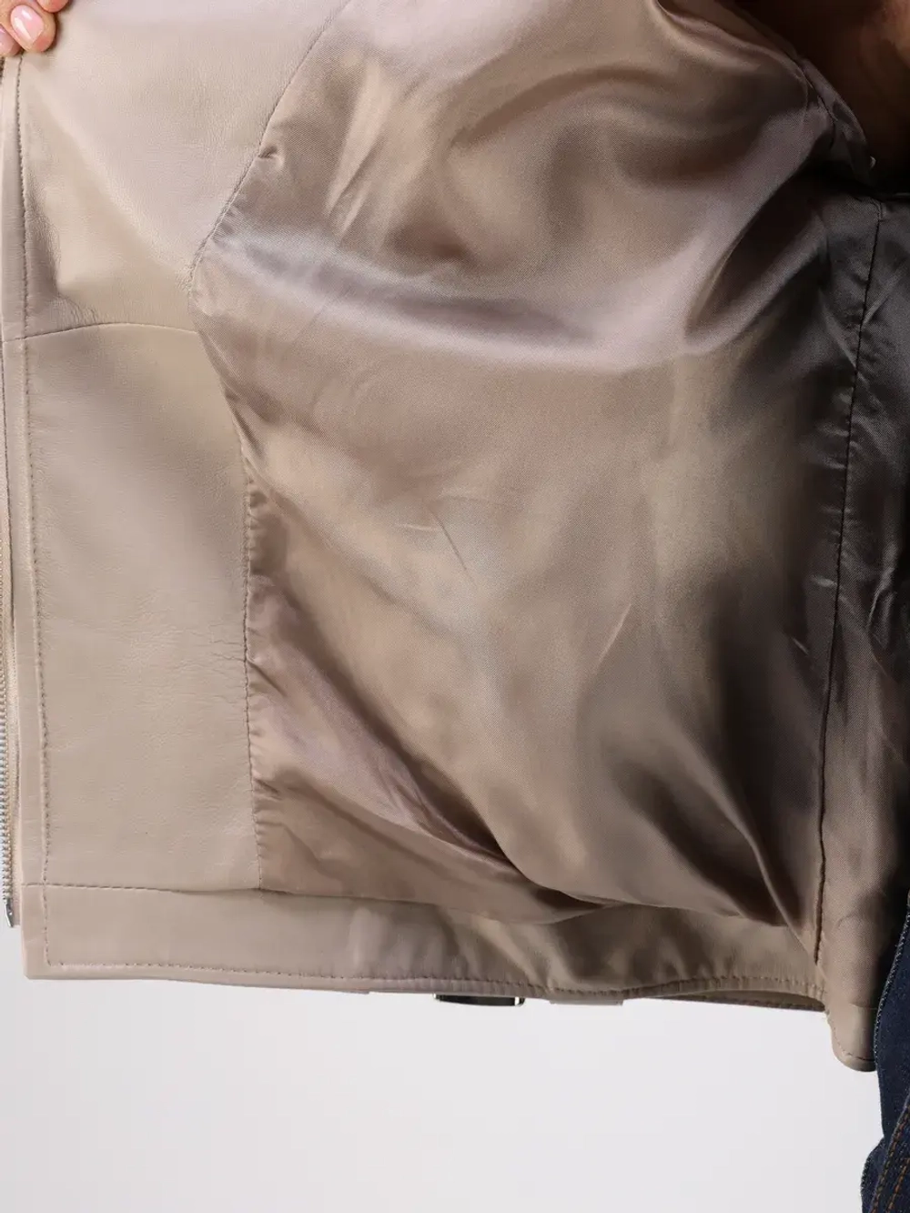 Кожаная куртка демисезонная косуха оверсайз