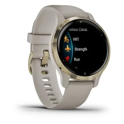 Смарт-часы Garmin Venu 2S песочного цвета с золотистым безелем 010-02429-11
