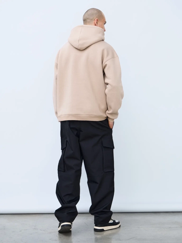 Худи оверсайз с начёсом (бежевый)