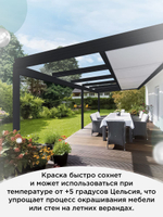 Краска для мебели, дерева и пластика матовая без запаха Гумвнутрянка палисандр 1 литр.