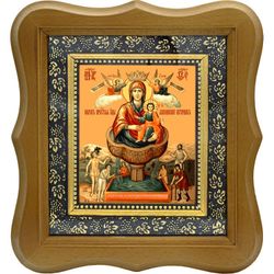 Живоносный источник. Икона Божьей Матери на холсте.