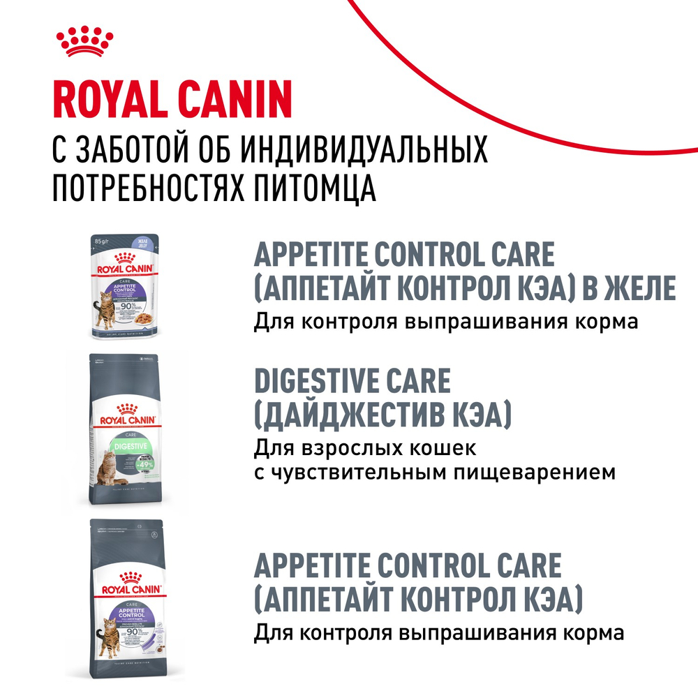 Royal Canin Appetite Control Care Корм консервированный для взрослых кошек соус 85 г