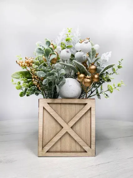 Новогодняя настольная композиция в коробе 35 см., Christmas DeLuxe (89298)