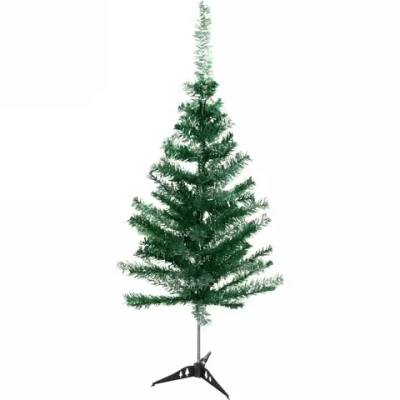 Ёлка «Серебряная дымка» 90 см, ПВХ зеленый с серебром (90 веток)