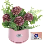 Цветочная композиция «Гортензия» 14*19см сиреневая в керамическом горшке HL-05