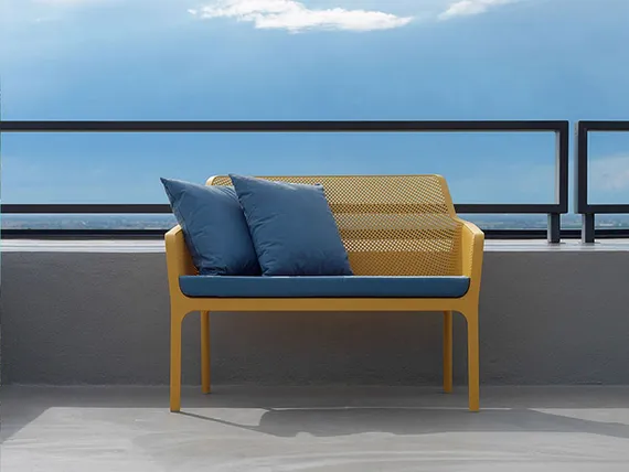 Подушка для уличного дивана Net Bench, цвет деним